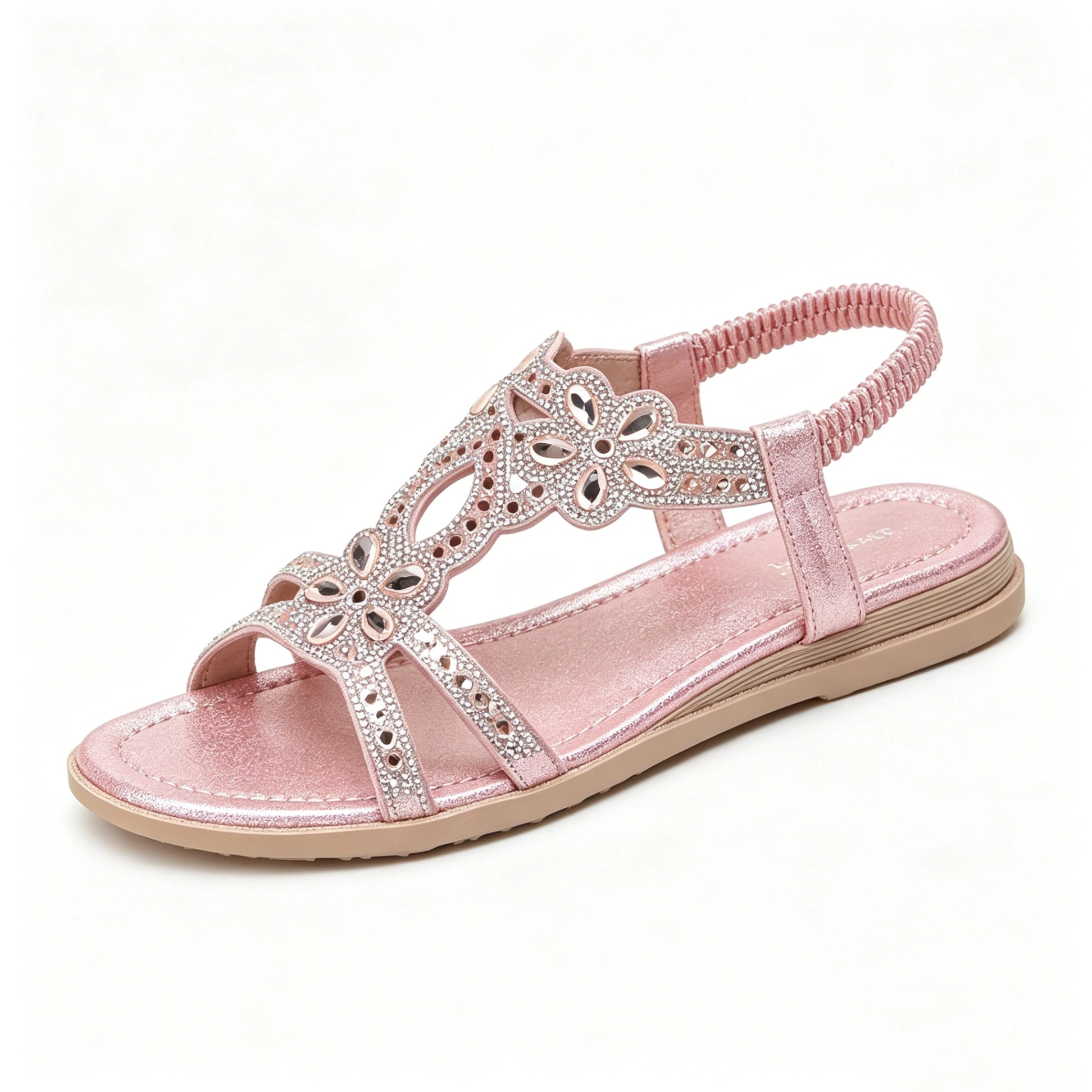 🔥 Last Day 50% Off — Rhinestone Flower Sandals ✨