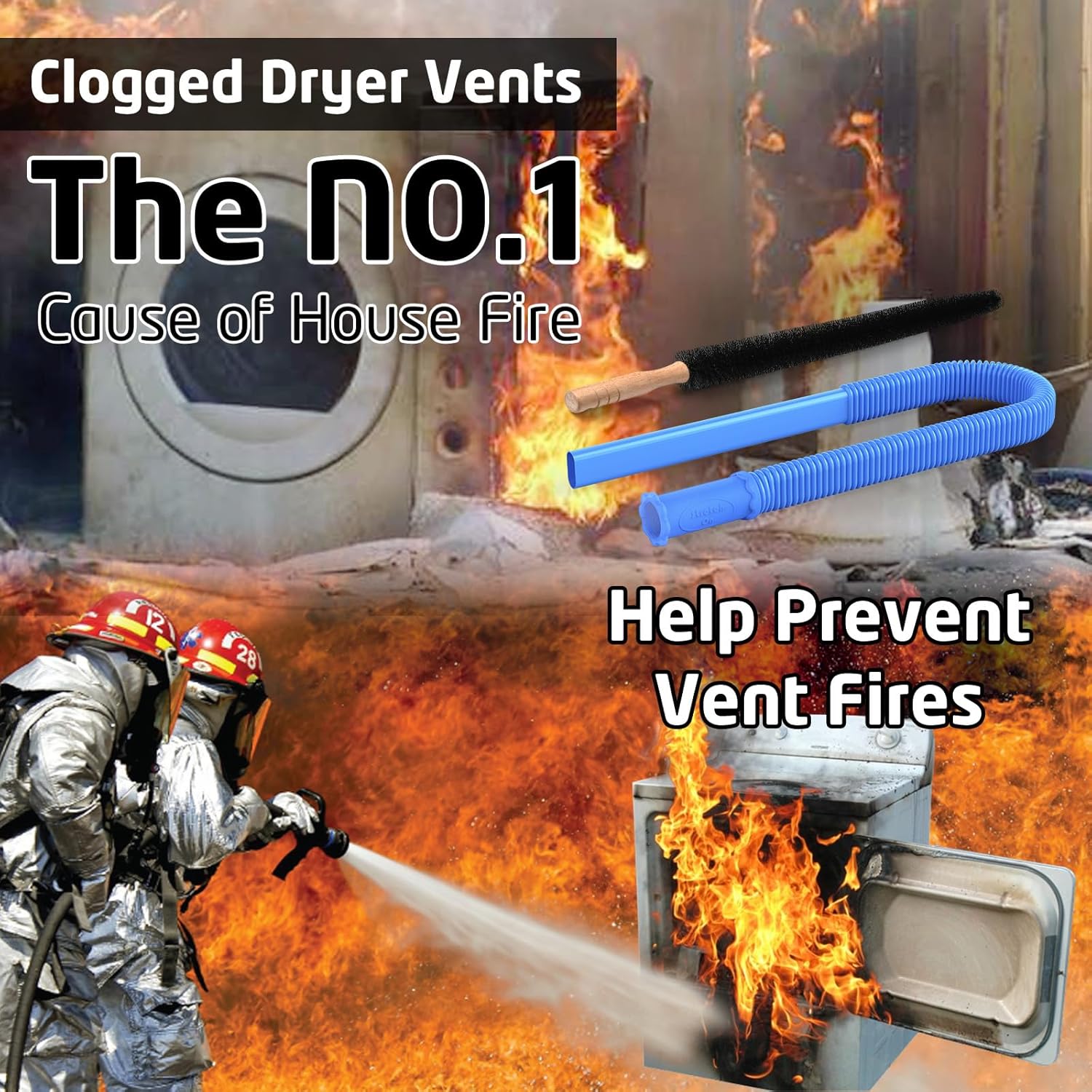 🔥 50% OFF Today – Dryer Vent Cleaner Kit | Deep Lint Removal Tool for Faster, Safer Drying