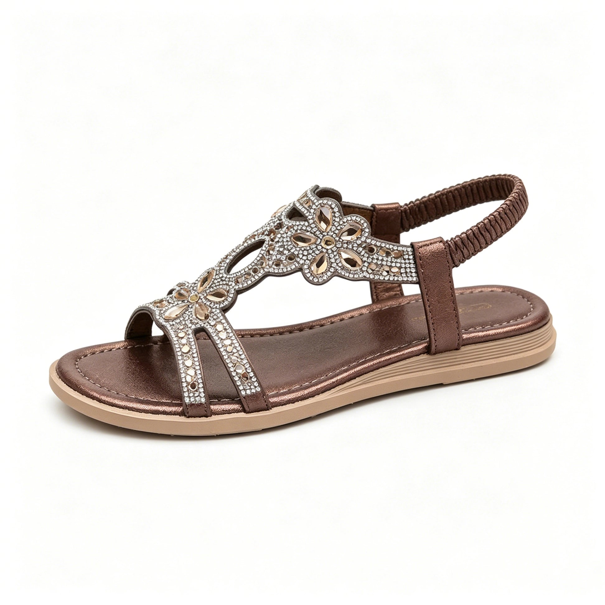 🔥 Last Day 50% Off — Rhinestone Flower Sandals ✨