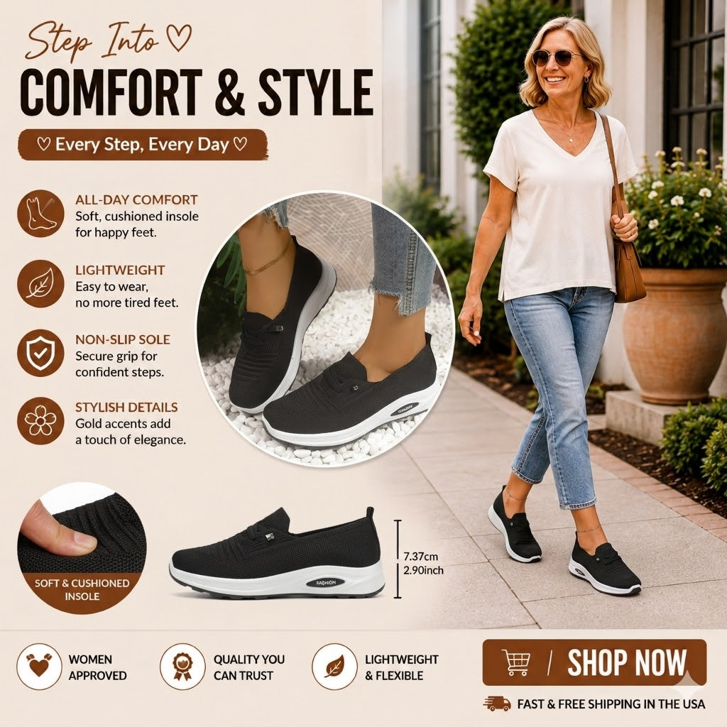 🔥Last Day Sale 50% OFF🔥Women Trainers Without Laces - Orthopaedic Shoes