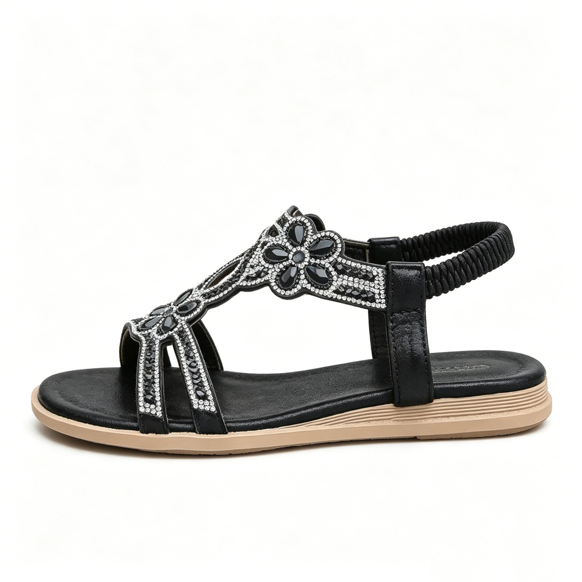 🔥 Last Day 50% Off — Rhinestone Flower Sandals ✨