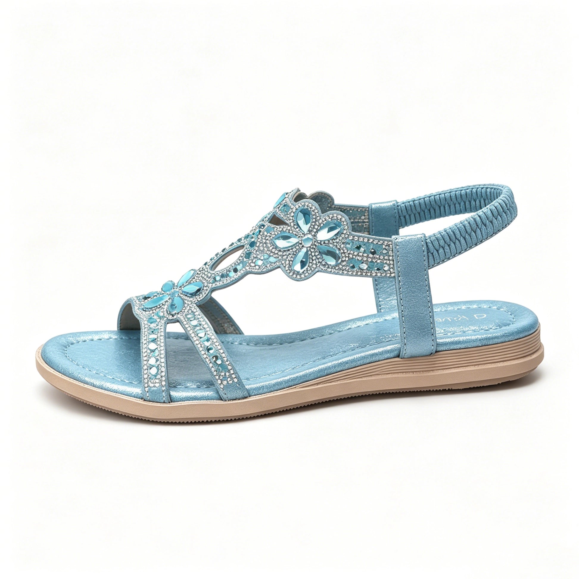 🔥 Last Day 50% Off — Rhinestone Flower Sandals ✨