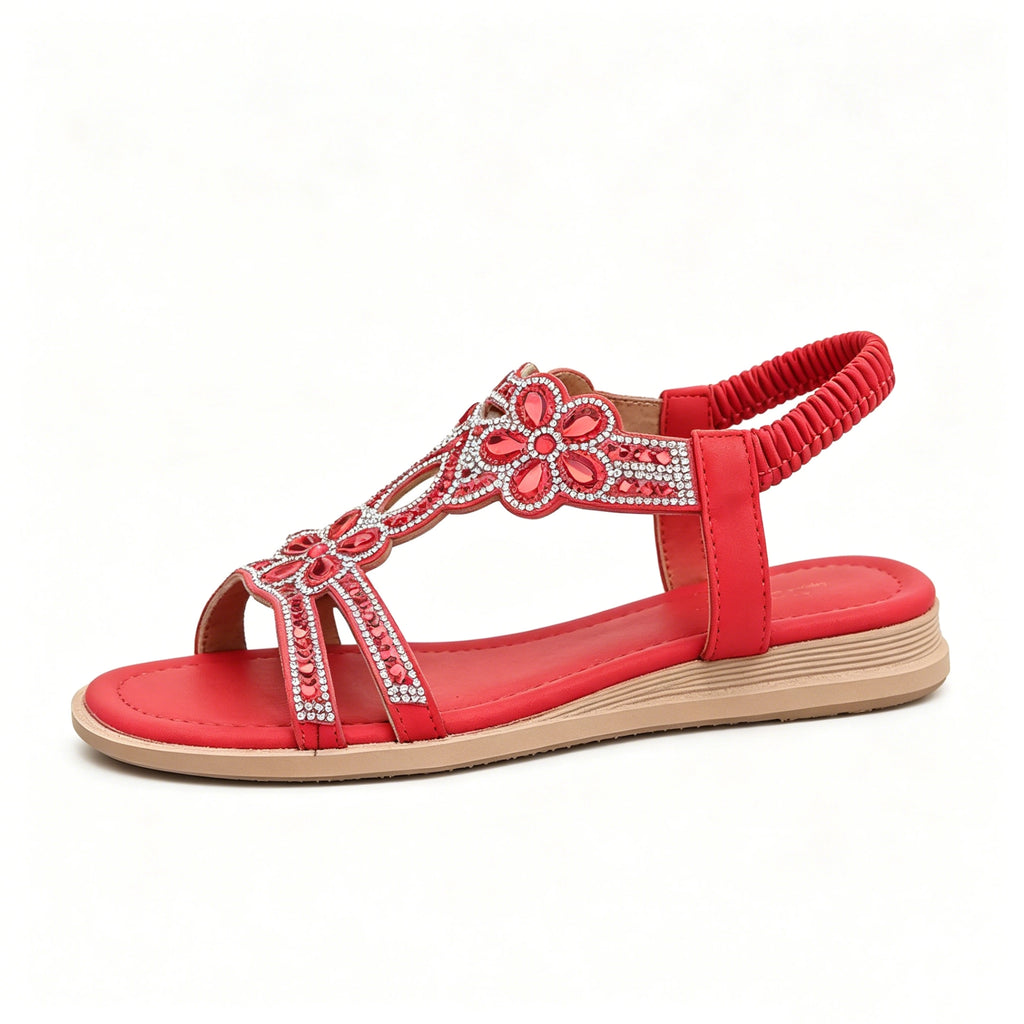 🔥 Last Day 50% Off — Rhinestone Flower Sandals ✨