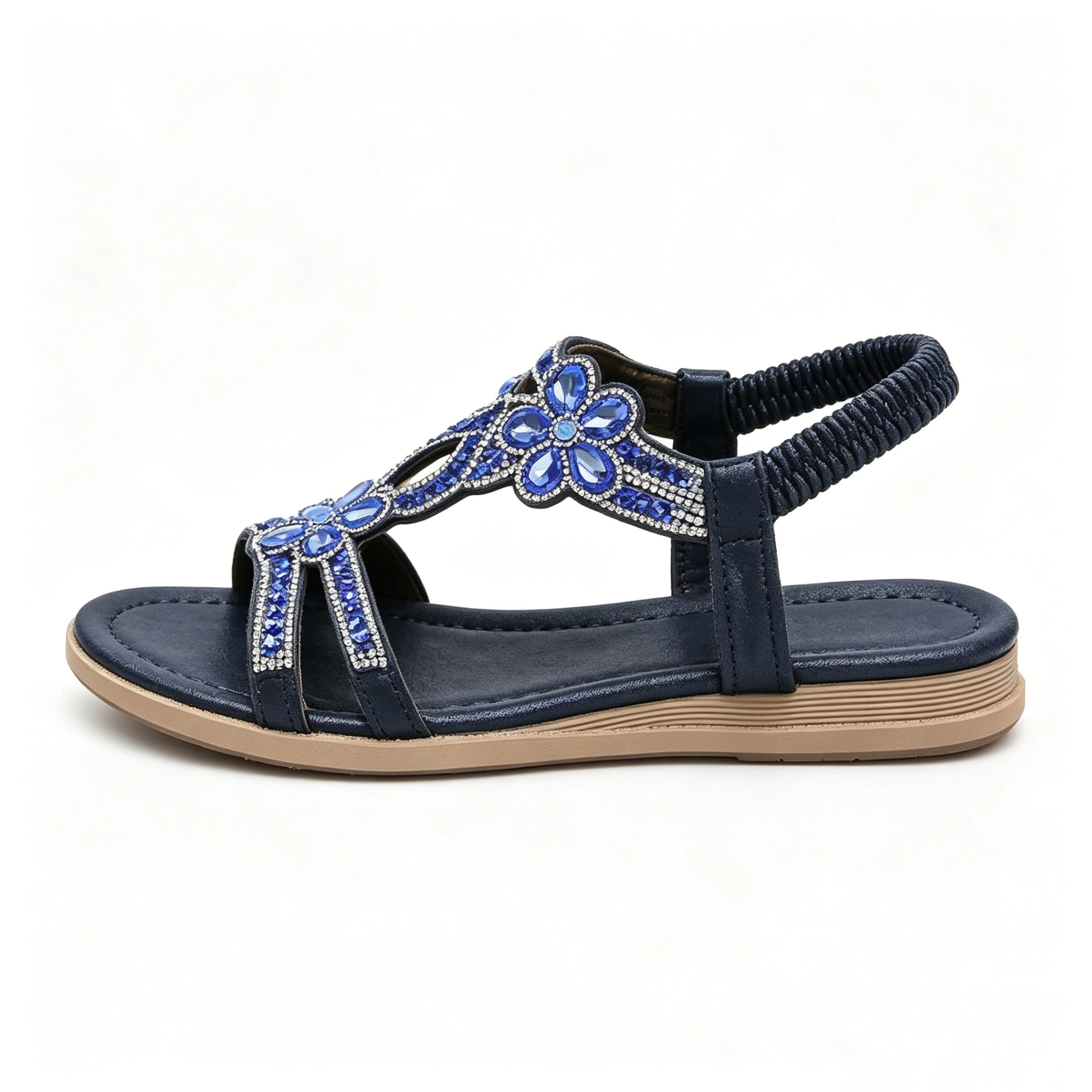 🔥 Last Day 50% Off — Rhinestone Flower Sandals ✨